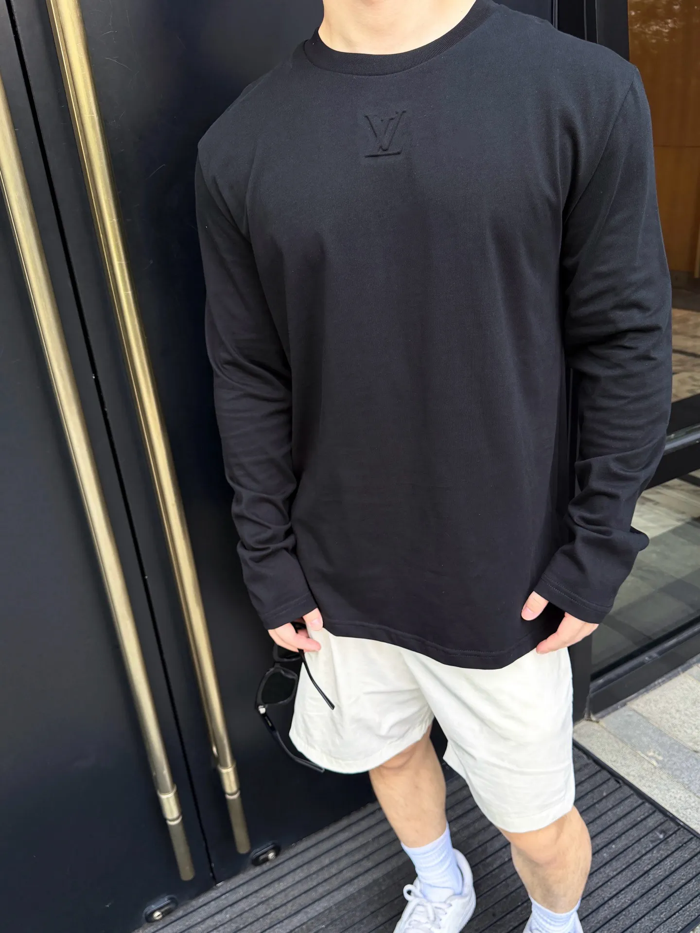 Louis Vuitton/Louis Vuitton embossed logo embossed long-sleeved T-shirt